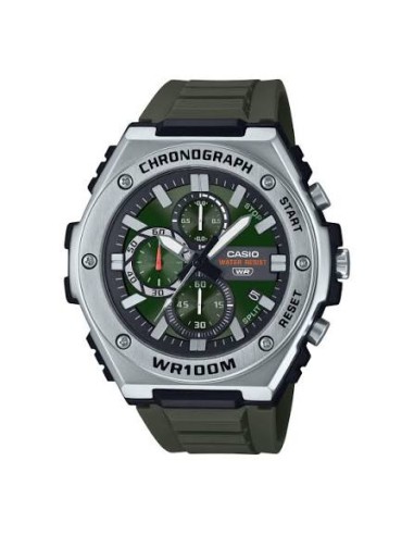 Reloj Casio Para Hombre MWA-300H-3A Analógico Deportivo Bisel Metal Correa Resina Negra 100M