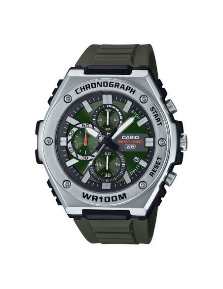 Reloj Casio Para Hombre MWA-300H-3A Analógico Deportivo Bisel Metal Correa Resina Negra 100M