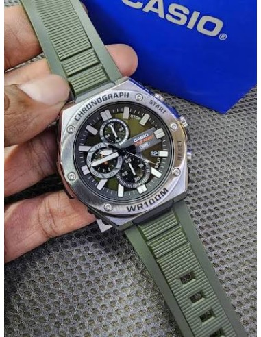 Reloj Casio Para Hombre MWA-300H-3A Analógico Deportivo Bisel Metal Correa Resina Negra 100M