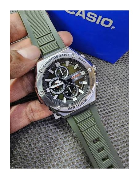 Reloj Casio Para Hombre MWA-300H-3A Analógico Deportivo Bisel Metal Correa Resina Negra 100M