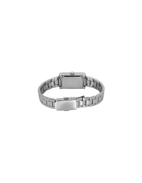 Reloj Casio Para Mujer LTP-1234DS-2A Analógico Rectangular Correa Acero Bitono Esfera Azul