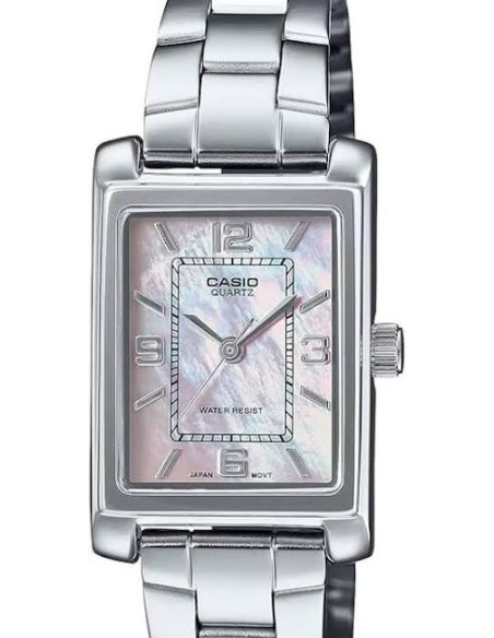 copy of Reloj Casio Para Mujer LTP-1234DS-2A Analógico Rectangular Correa Acero Bitono Esfera Azul