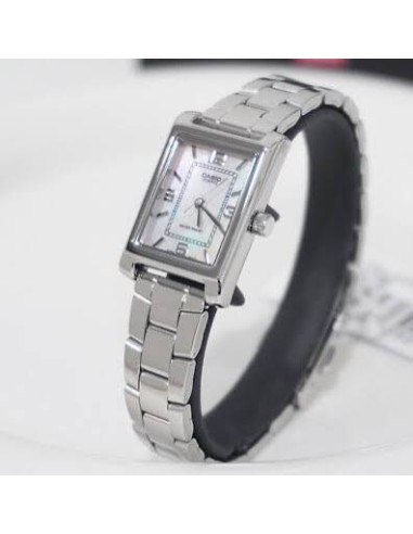 copy of Reloj Casio Para Mujer LTP-1234DS-2A Analógico Rectangular Correa Acero Bitono Esfera Azul