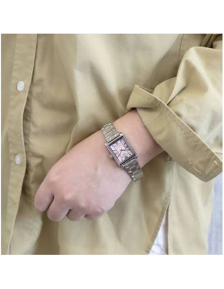 copy of Reloj Casio Para Mujer LTP-1234DS-2A Analógico Rectangular Correa Acero Bitono Esfera Azul