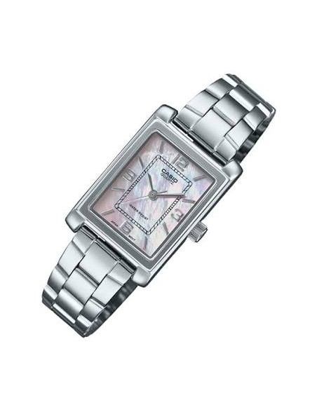 Reloj Casio Para Mujer LTP-1234DS-4A Analógico Rectangular Correa Acero Bitono