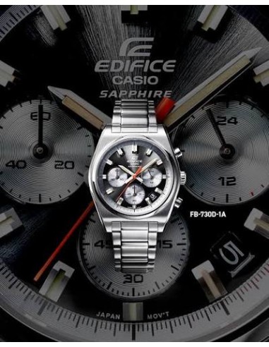 Reloj cronógrafo hombre Casio Edifice EFB-730D-1A 40mm 100m WR cristal de zafiro correa de acero