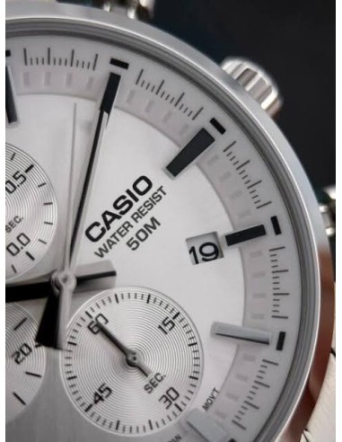 Reloj cronógrafo hombre Casio MTP-E510D-7A 42mm 50m WR correa de acero