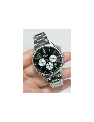 Reloj deportivo cronógrafo Casio MTP-E515D-1A 41mm 50m WR correa de acero