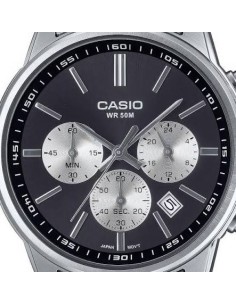 Reloj deportivo cronógrafo Casio MTP-E515D-1A 41mm 50m WR correa de acero 2