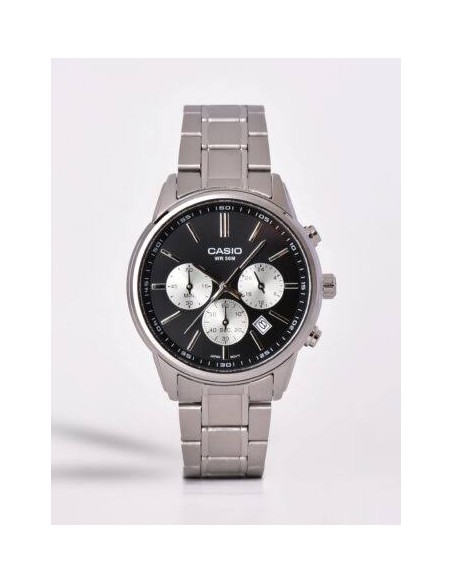 Reloj deportivo cronógrafo Casio MTP-E515D-1A 41mm 50m WR correa de acero