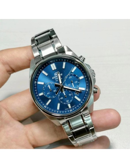 copy of Reloj Casio Edifice Para Hombre EFV-650D-1A Cronógrafo Correa Acero Plateado Esfera Negra 100M