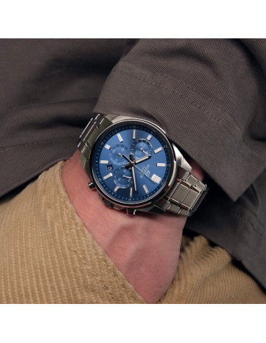 copy of Reloj Casio Edifice Para Hombre EFV-650D-1A Cronógrafo Correa Acero Plateado Esfera Negra 100M