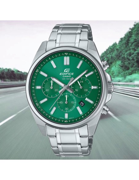 copy of Reloj Casio Edifice Para Hombre EFV-650D-1A Cronógrafo Correa Acero Plateado Esfera Negra 100M