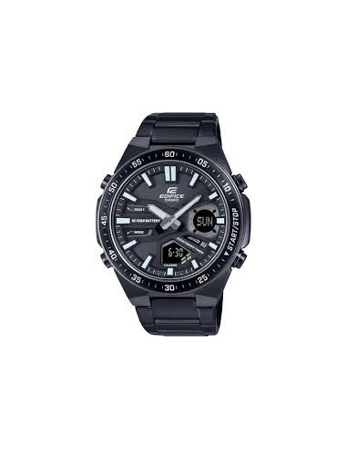 Reloj Casio Edifice Para Hombre EFV-C110DC-1A Anadigi Correa Acero Negro Batería 10 Años 100M