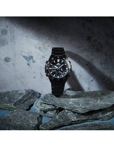 Reloj Casio Edifice Para Hombre EFV-C110DC-1A Anadigi Correa Acero Negro Batería 10 Años 100M