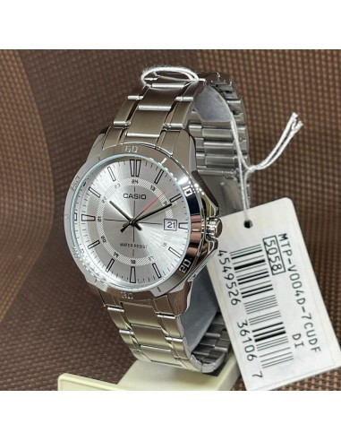 Reloj Casio de cuarzo analógico MTP-V004D-7C correa de acero inoxidable