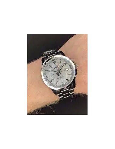Reloj Casio de cuarzo analógico MTP-V004D-7C correa de acero inoxidable