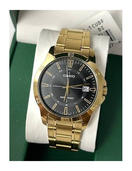 Reloj Casio de cuarzo analógico MTP-V004G-1C correa de acero inoxidable