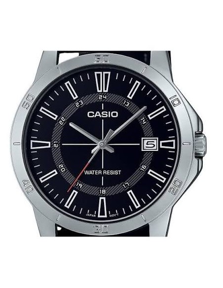Reloj analogico Casio MTP-V004L-1C correa piel negra