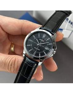 Reloj analogico Casio MTP-V004L-1C correa piel negra