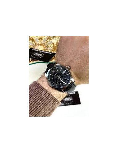 Reloj Casio Para Hombre MTP-VD03L-1A Analógico Correa Cuero Negra Esfera Negra