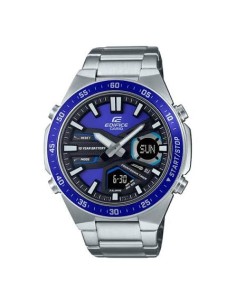Reloj Casio Edifice Para Hombre EFV-C110D-2A Anadigi Correa Acero Batería 10 Años 100M