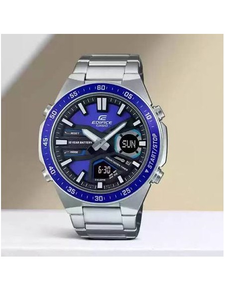 copy of Reloj Casio Edifice Para Hombre EFV-C110D-1A3 Anadigi Correa Acero Batería 10 Años 100M