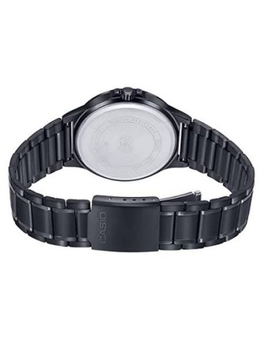 Reloj Casio Para Hombre MTP-V300B-1A Multifuncion Correa y Caja Acero Negro Esfera Negra
