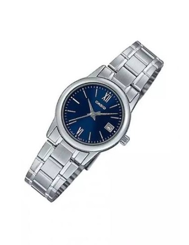 copy of Reloj Casio Para Mujer LTP-V002D-1B3 Analógico Correa Acero Esfera Negra Números Arábigos Fecha