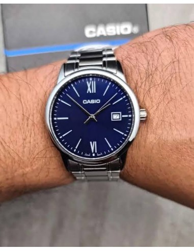 Reloj analogico MTP-V002D-2B3 Casio con correa de acero inoxidable