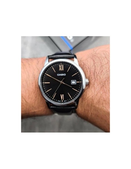 Reloj caballero analogico Casio MTP-V002L-1B3 piel cuero