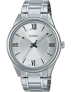 Reloj Casio Para Hombre MTP-V005D-7B5 Analógico Correa Acero Esfera Blanca