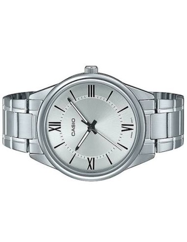 Reloj Casio Para Hombre MTP-V005D-7B5 Analógico Correa Acero Esfera Blanca