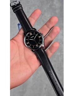 Reloj analógico Casio MTP-V005L-1B5 correa de cuero color negro 2