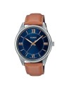 Reloj analógico hombre Casio MTP-V005L-2B5 40mm dial azul correa de cuero