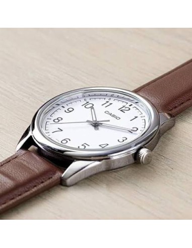 Reloj analogico correa de piel MTP-V005L-7B4 Cuarzo analógico