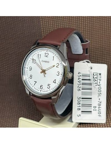 Reloj analogico correa de piel MTP-V005L-7B4 Cuarzo analógico