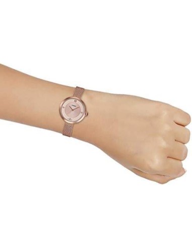 Reloj Casio Para Mujer LTP-E154MPG-4A Analógico Malla Milanesa Oro Rosa