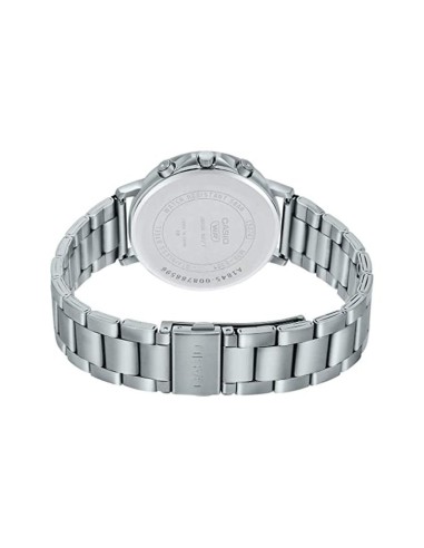 Reloj Casio Para Hombre MTP-E321D-1A Multifuncion Correa y Caja Acero Esfera Negra 50M