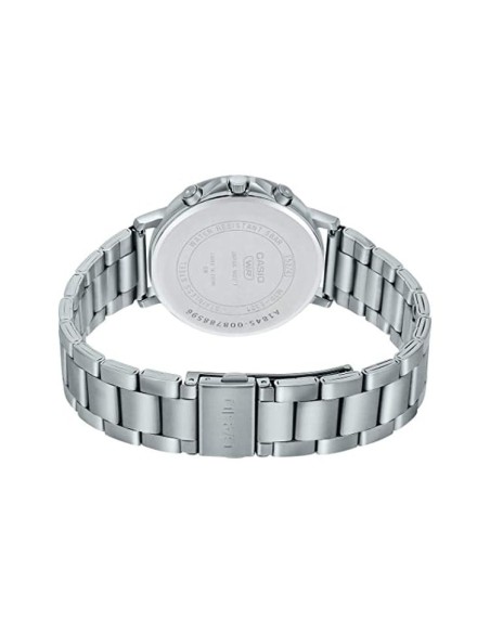 Reloj Casio Para Hombre MTP-E321D-1A Multifuncion Correa y Caja Acero Esfera Negra 50M
