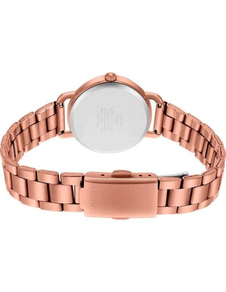 Reloj Casio Para Mujer LTP-E412PG-4A Analógico Malla Milanesa Acero Oro Rosa Esfera Rosa