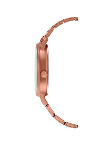 Reloj Casio Para Mujer LTP-E412PG-4A Analógico Malla Milanesa Acero Oro Rosa Esfera Rosa