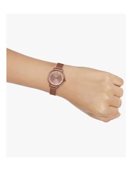 Reloj Casio Para Mujer LTP-E413MR-9A Analógico correa de Malla Milanesa