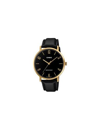 Reloj Casio analogico MTP-VT01GL-1B2 correa de piel