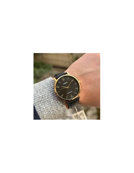Reloj Casio analogico MTP-VT01GL-1B2 correa de piel