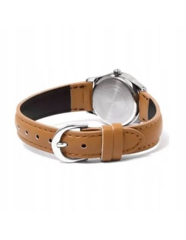 Reloj analógico para mujer Casio LTP-V006L-7B2 con correa de cuero, pantalla de fecha y día