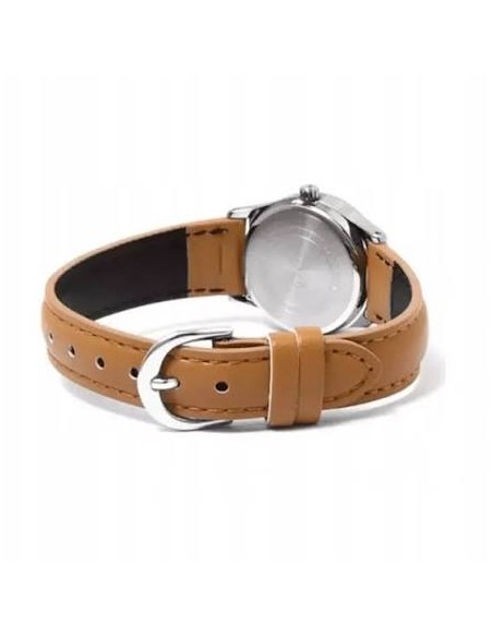 Reloj analógico para mujer Casio LTP-V006L-7B2 con correa de cuero, pantalla de fecha y día