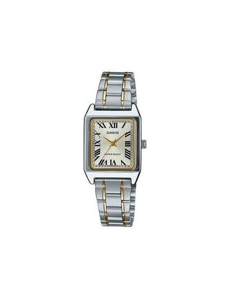 Reloj Casio LTP-V007SG-9B Rectangular correa acero inoxidable Bicolor