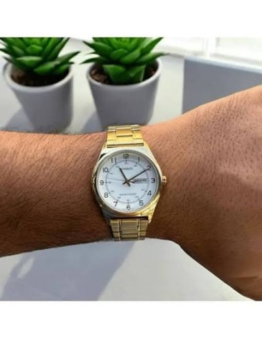 Reloj hombre Casio Classic Golden MTP-V006G-7B 45.1 × 38 × 9.4 mm correa de acero