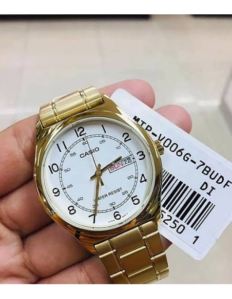 Reloj hombre Casio Classic Golden MTP-V006G-7B 45.1 × 38 × 9.4 mm correa de acero